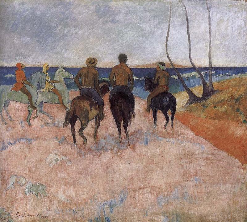 Paul Gauguin Cavalier seaside Sweden oil painting art